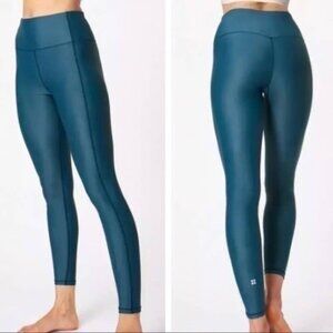 Sweaty Betty Teal High Rise Full length Legging Workout Yoga Athleisure M EUC